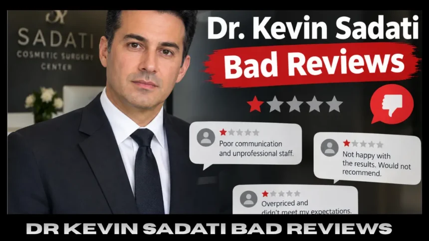 Dr. Kevin Sadati and online patient reviews about facial plastic surgery